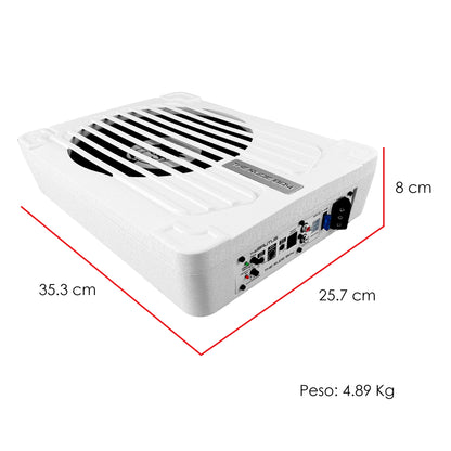 THE BRUTUS Subwoofer Amplificado 10'' 400w Rms Blanco The Rude Boy by Steelpro