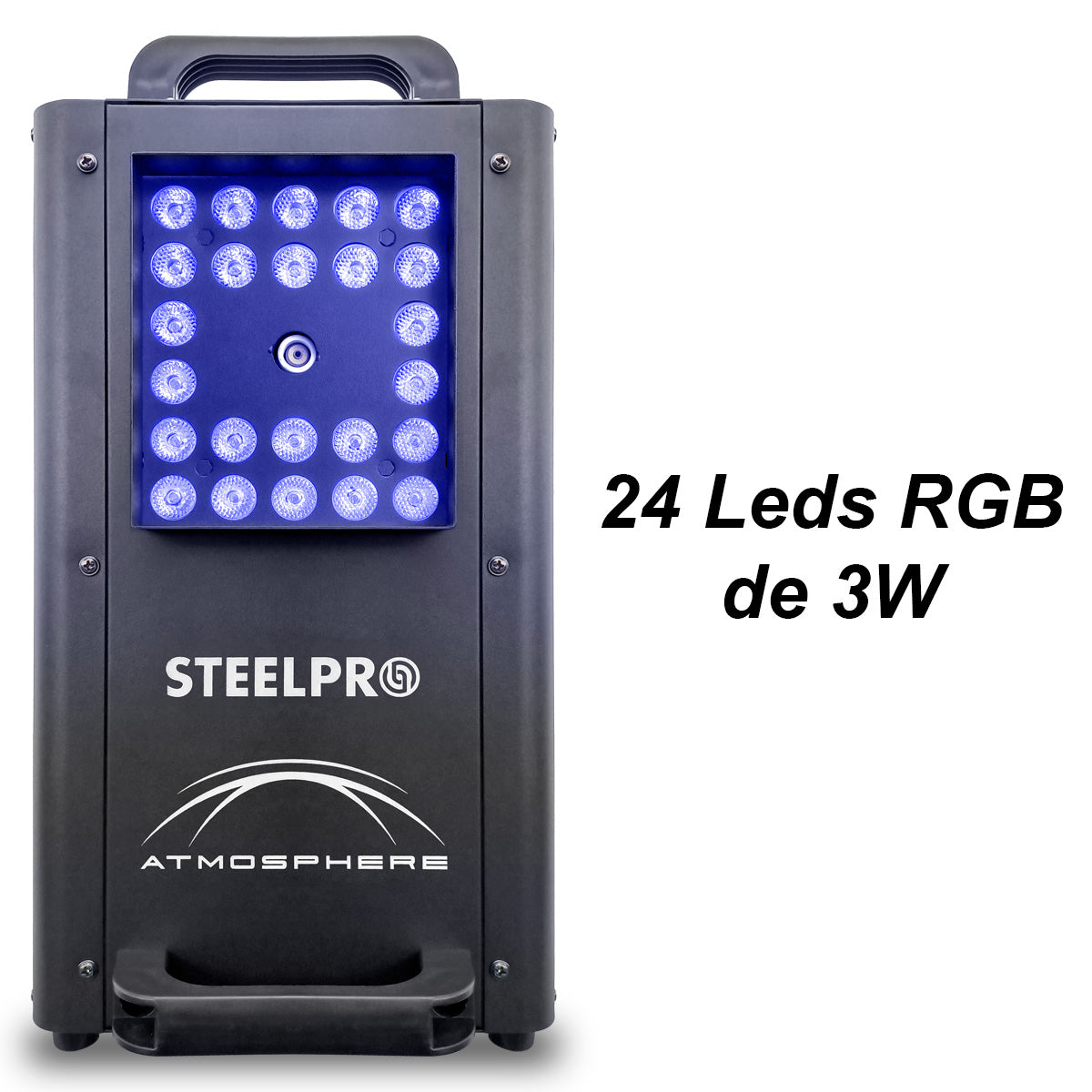 ATMOSPHERE Máquina De Humo 1500W Tiro Vertical Horizontal 24 LED RGB DMX512 Tanque 2L Control Inalámbrico Para DJ Eventos Steelpro