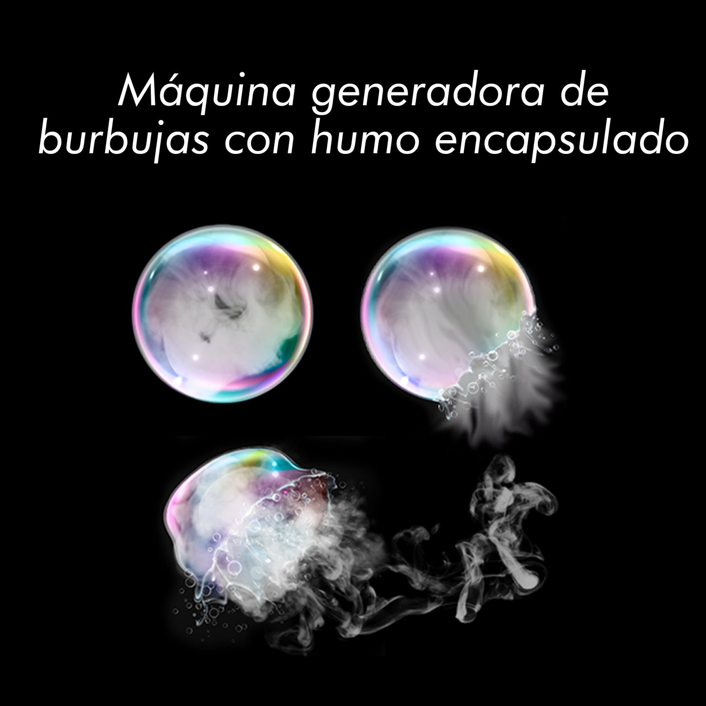 Máquina De Burbujas Con Humo RGBW 1500w Dmx Steelpro Atmos-4