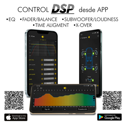 Autoestéreo 1 Din Dsp Bluetooth App 4x100w Axel By Steelpro