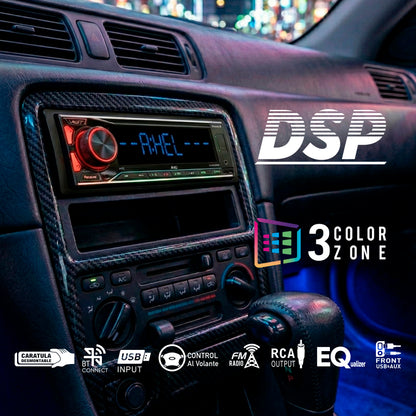 Autoestéreo 1 Din Dsp Bluetooth App 4x100w Axel By Steelpro