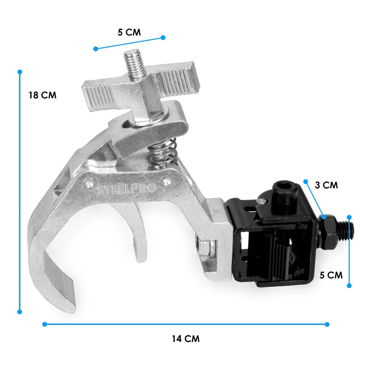 Abrazadera Clamp Hamburgesa De Aluminio Pro Clam Steelpro
