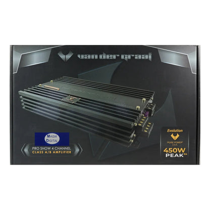 Amplificador 4ch Evolution Vander Graaf 450w Monoblock Open Color Negro