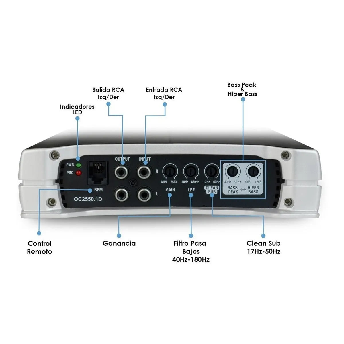 Amplificador Clase D Monoblock 2500w Max Ómicron By Steelpro