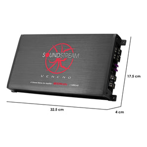Amplificador D 4 Canales 1800w Tarántula Veneno Soundstream