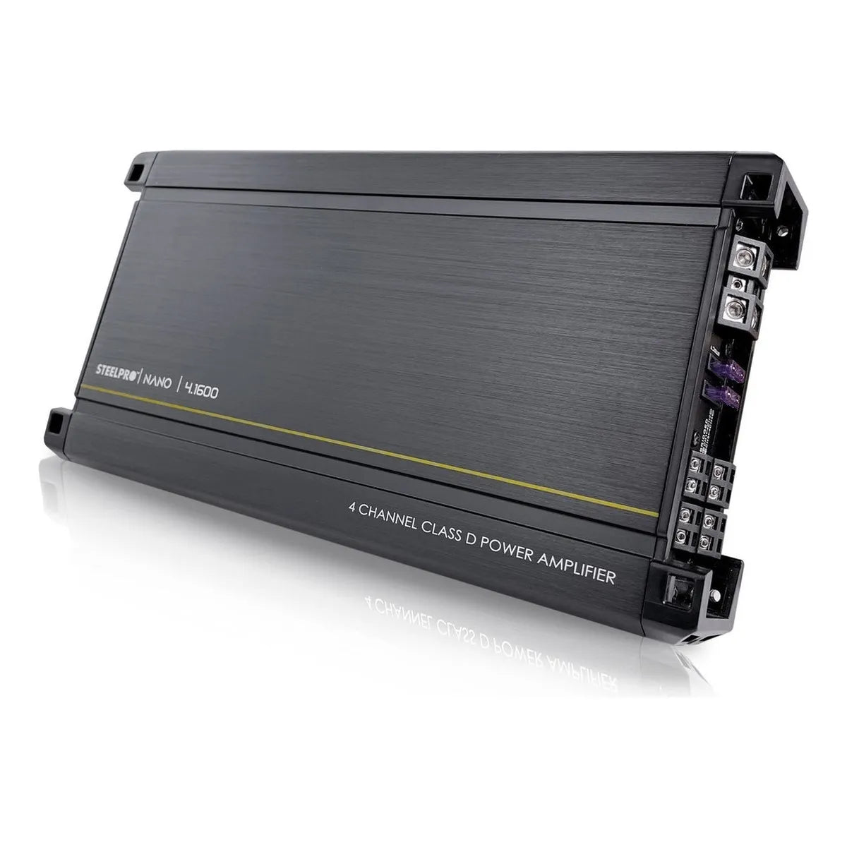 Amplificador Mono Block 4ch Nano 4.1600w Steelpro Color Negro