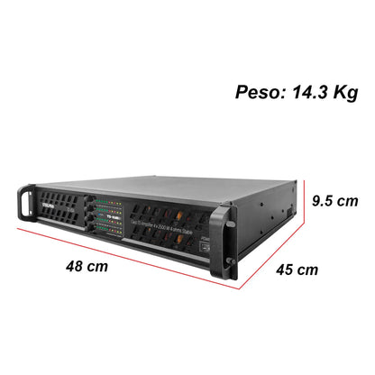 Amplificador Steelpro Audio Profesional Clase Td 4x2500w Rms