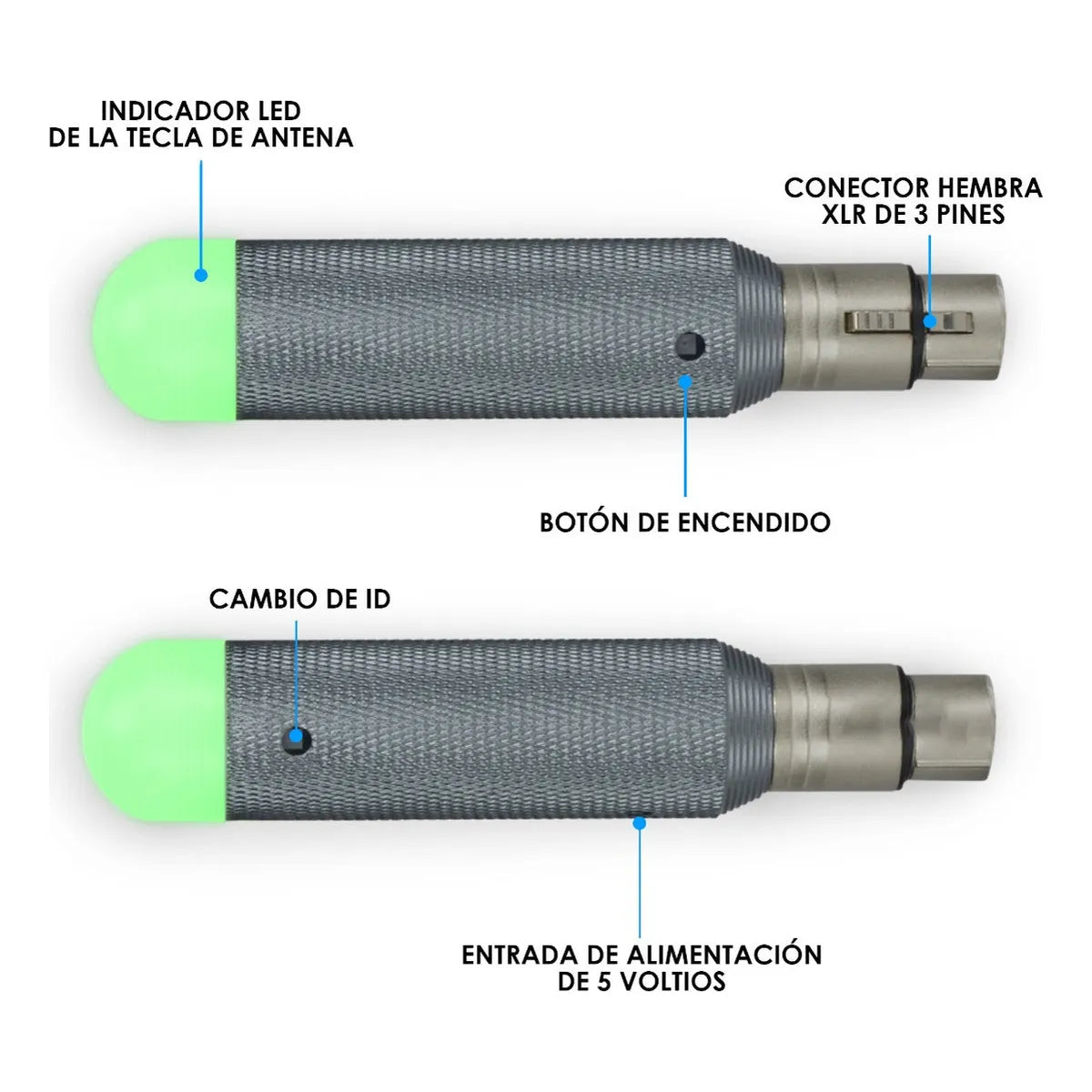Antenas Inalámbricas Batería Recargable 5w-dmx Steelpro