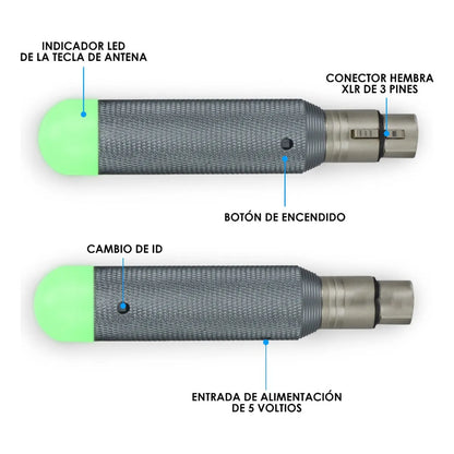 Antenas Inalámbricas Batería Recargable 5w-dmx Steelpro