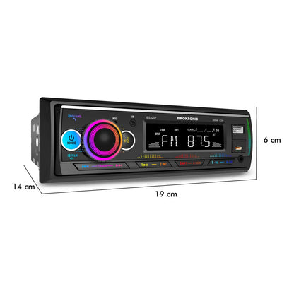 Autoestereo Bocinas 6.5 3 Vias Bluetooth Broksonic Bs-320f65