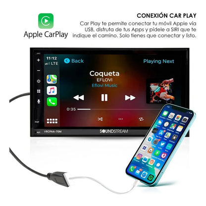 Autoestereo De Pantalla 7' Android Auto Carplay Soundstream