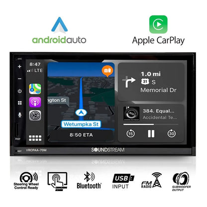 Autoestereo De Pantalla 7' Android Auto Carplay Soundstream