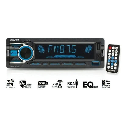 Autoestéreo Steelpro Carbon 323 Bluetooth Usb Multicolor Fm Sd Card