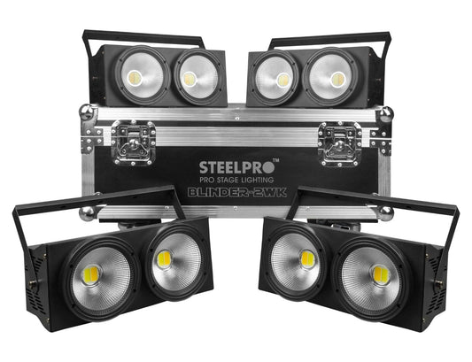 Case De 2+2 Blinder Cegador Led 2w Frio Y Cálido - Steelpro