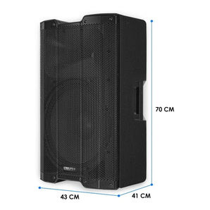 Bafle Amplificado 15 Bluetooth Alta Potencia Horus Steelpro Color Negro