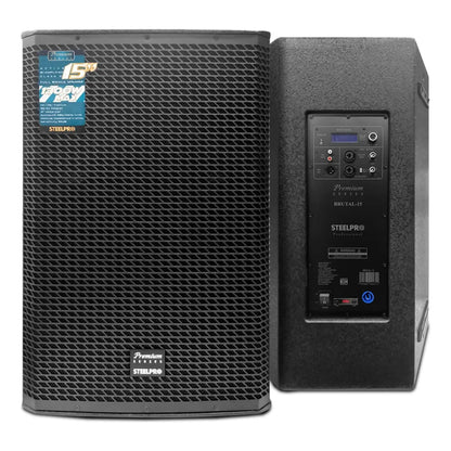 Bafle Steelpro Bluetooth Bi-amplificado Profesional 15 Dsp Color Negro