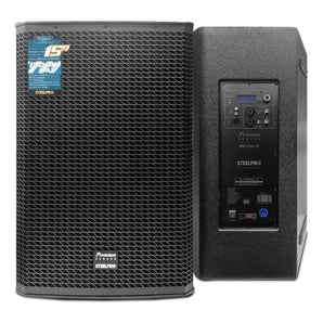Bafle Steelpro Bluetooth Bi-amplificado Profesional 15 Dsp Color Negro