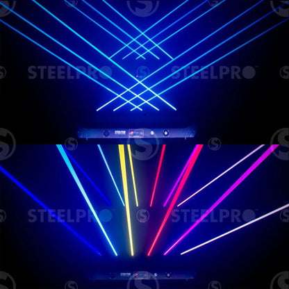 Barra Laser 3 En 1 Rgb Andromeda Steelpro 500mw X 6