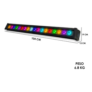 Barra Led Contra Intemperie 4en1 Rgbw Exterior Ip65 Steelpro