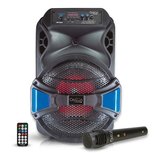 Bocina 12 Pulgadas Bluetooth Audio Con Microfono Om-12bs Steelpro Color Negro