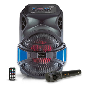 Bocina 12 Pulgadas Bluetooth Audio Con Microfono Om-12bs Steelpro Color Negro