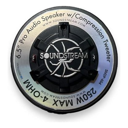 Bocina 6x5 Audio Profesional Con Tweeter De Compresion 250w Color Negro