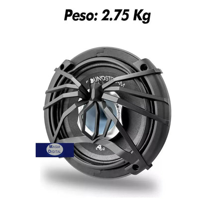 Bocina 6x5 Audio Profesional Con Tweeter De Compresion 250w Color Negro