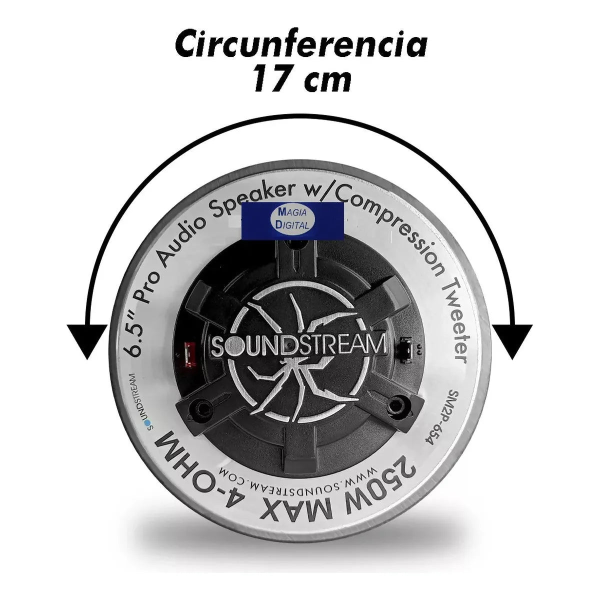 Bocina 6x5 Audio Profesional Con Tweeter De Compresion 250w Color Negro
