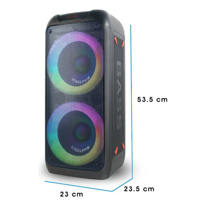 Bocina Portatil Bluetooth Steelpro Nebula Negro Suspension De Aire