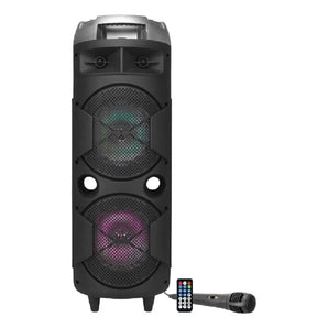 Bocina Portátil Steelpro Bazzoka 200w, Bluetooth, Karaoke, Negro