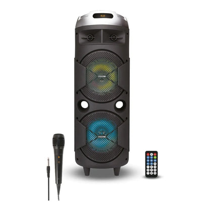 Bocina Portátil Steelpro Bazzoka 200w, Bluetooth, Karaoke, Negro