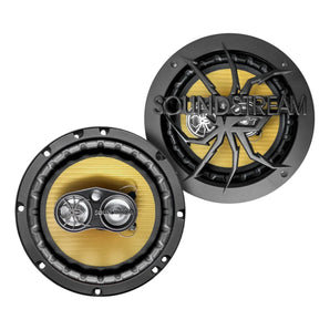 Bocinas Auto 6.5 PuLG  Carbono Pro Kevlar 4 Vías soundstream