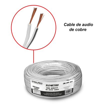 Cable P Amplificador De Audio Steelpro Modelo Cbl-spk-wh