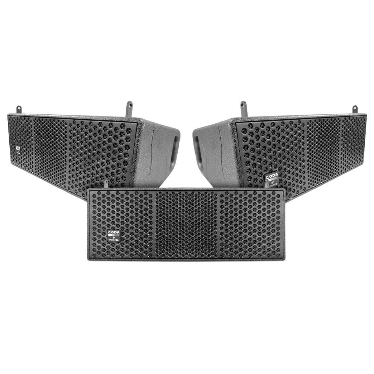 CODA SET Sistema Lineal De 8 Satélites 1 Subwoofer 600w+800w Rms Steelpro