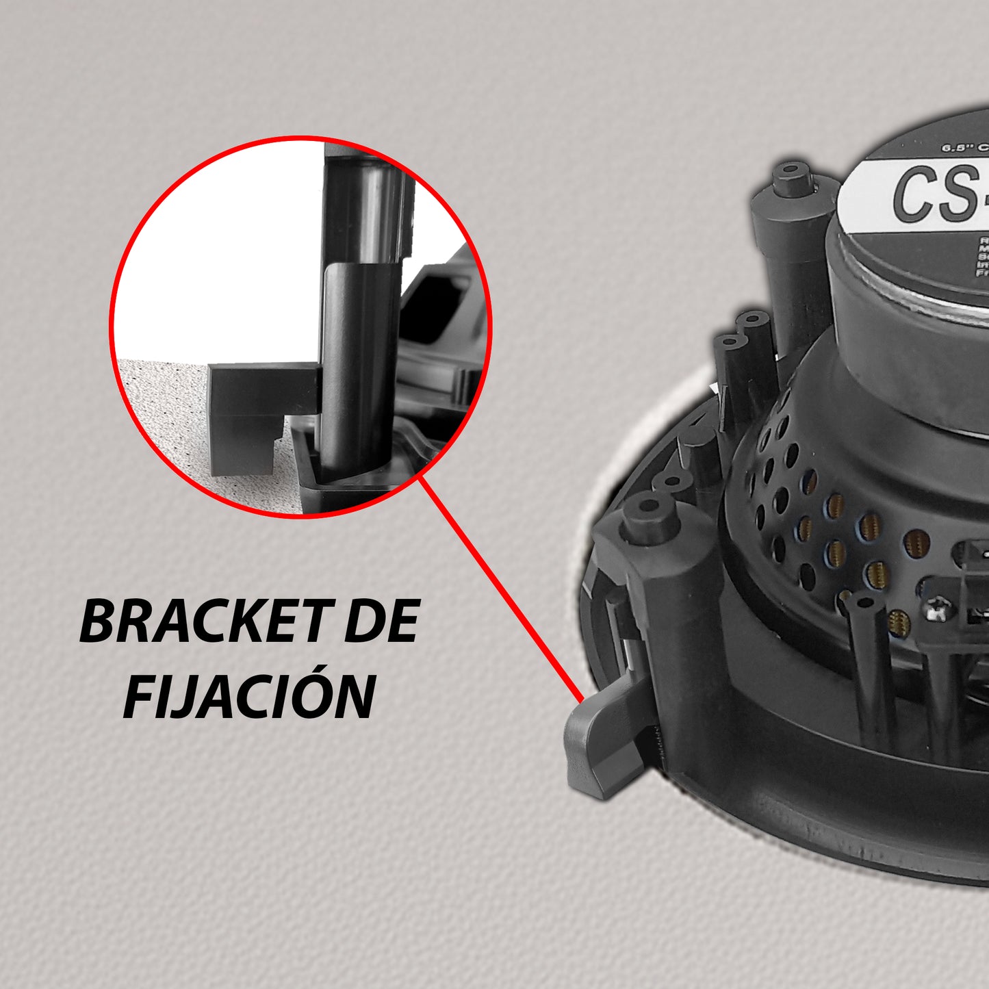 Par de Bocinas para Plafón Steelpro CS65K2PRO 6.5” 100W RMS con Tweeter de Titanio