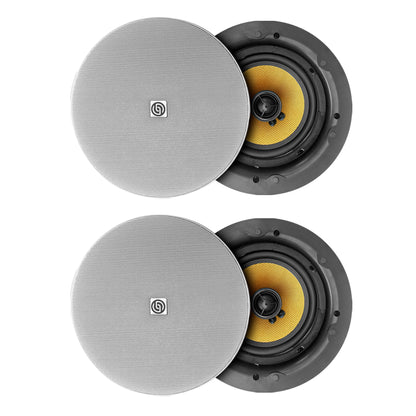 CS65K4PRO 4 Bocinas para Plafón 6.5” 100W RMS con Tweeter de Titanio Steelpro