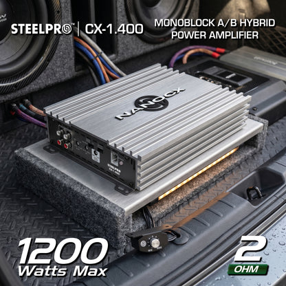 Amplificador Monoblock Híbrido A/B 1200W Steelpro CX-1.400