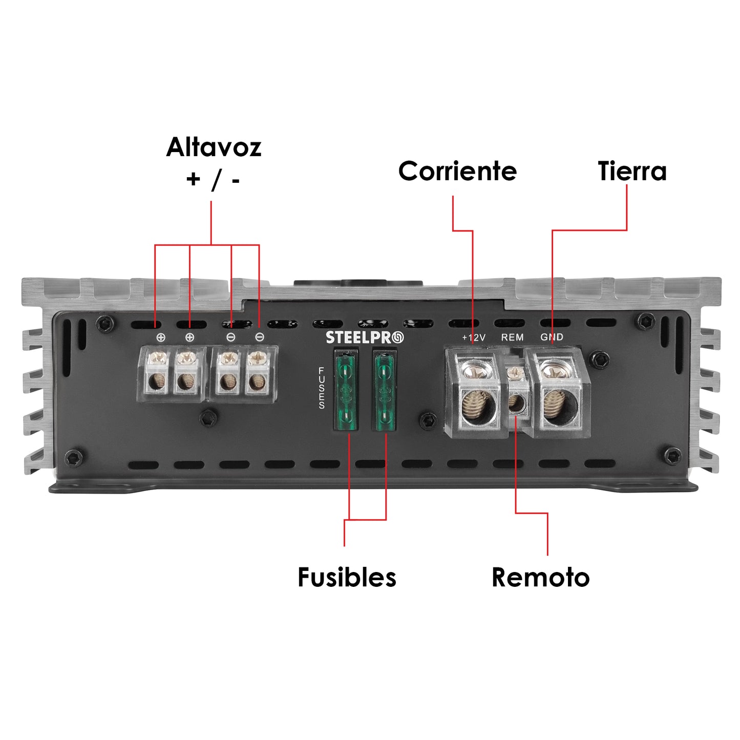Amplificador Monoblock Híbrido A/B 1600W Steelpro CX-1.500