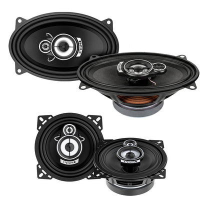 Kit 4 Bocinas Para Auto Triaxiales 4 Pulg Y 4x6 Pulg 700W Max 160W RMS 4 Ohms Steelpro 4046CX-PAK
