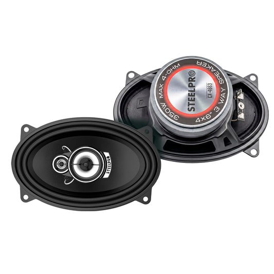 Par Bocinas 4x6 Pulg Triaxiales 350W 4 Ohms Steelpro CX-4663