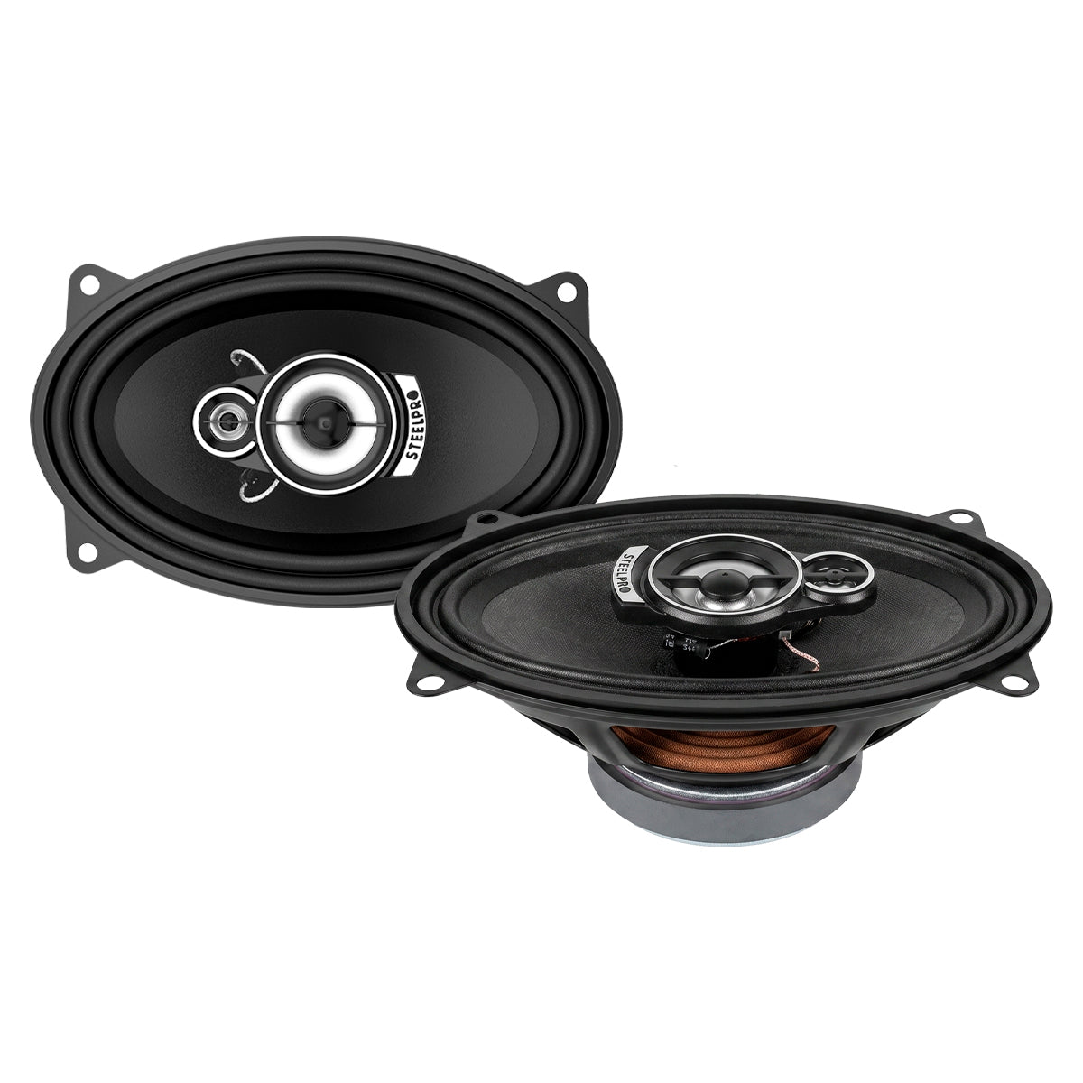 Par Bocinas 4x6 Pulg Triaxiales 350W 4 Ohms Steelpro CX-4663