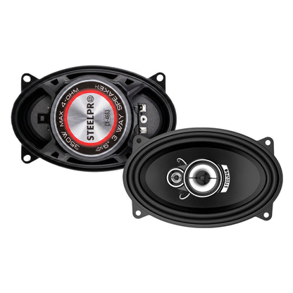 Par Bocinas 4x6 Pulg Triaxiales 350W 4 Ohms Steelpro CX-4663