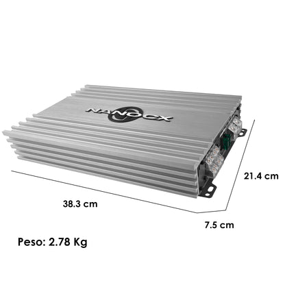 Amplificador 4 Canales Híbrido A/B 360WX4 Steelpro CX-4X360