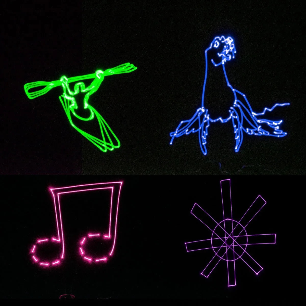 Corsario cabeza Movil 2 En 1 Laser 2w Rgb + 6 Wash 10w Rgbw Steelpro