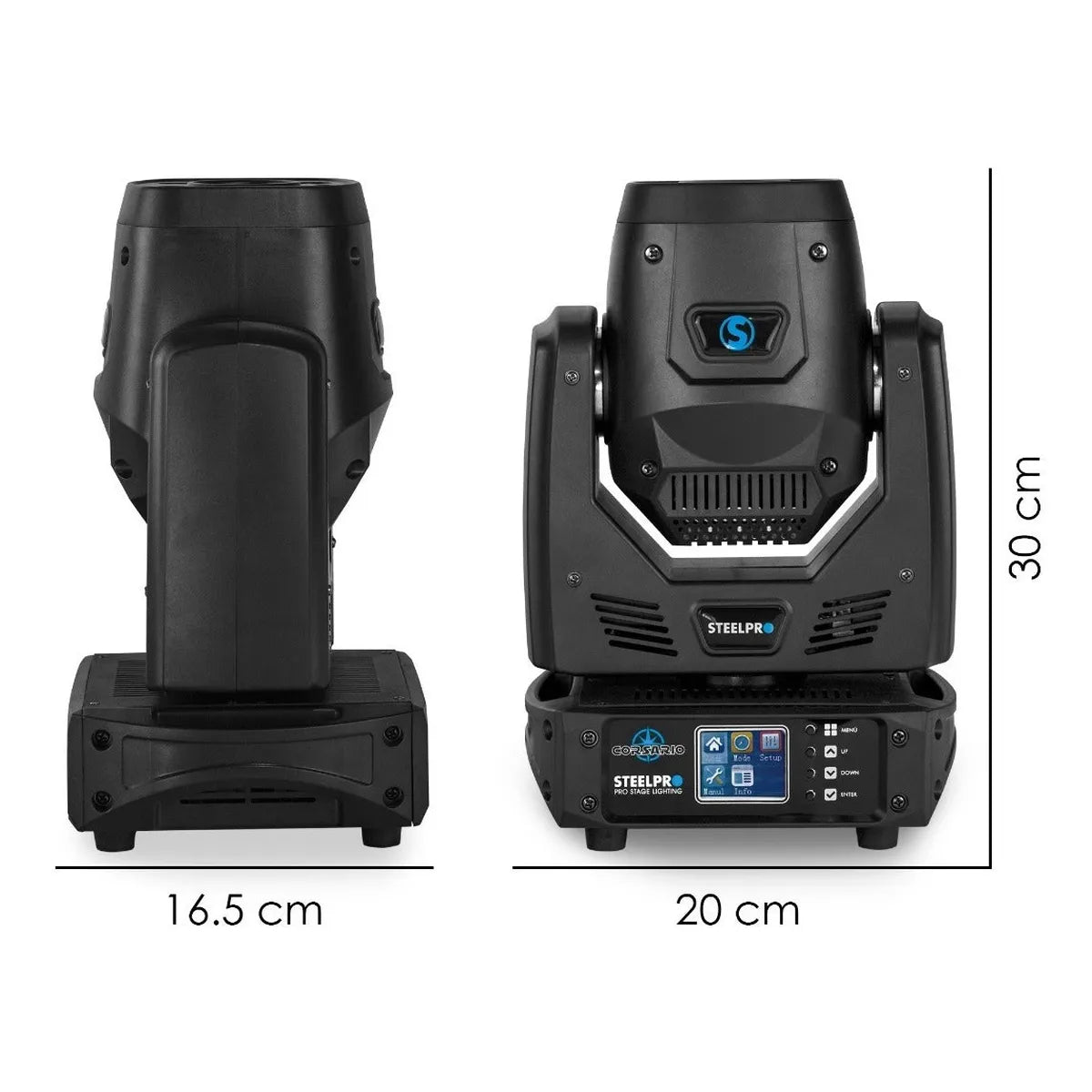 Corsario cabeza Movil 2 En 1 Laser 2w Rgb + 6 Wash 10w Rgbw Steelpro