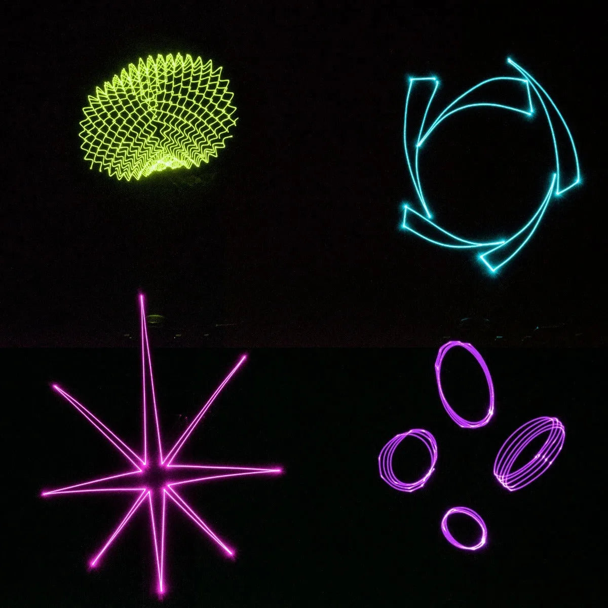 Corsario cabeza Movil 2 En 1 Laser 2w Rgb + 6 Wash 10w Rgbw Steelpro
