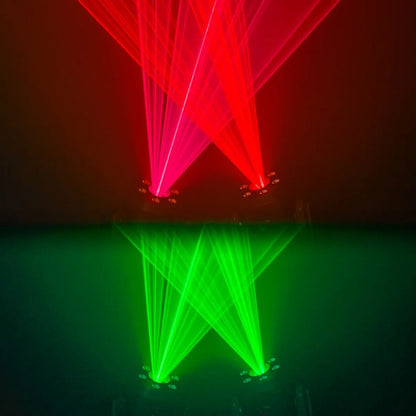 Corsario cabeza Movil 2 En 1 Laser 2w Rgb + 6 Wash 10w Rgbw Steelpro