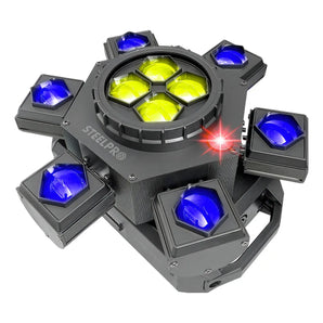 Cabeza Móvil Beam Giratorio Led Rgbw Con Laser Steelpro Modelo Airtrek 110v