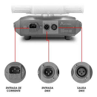 Cabeza Móvil Beam Giratorio Led Rgbw Con Laser Steelpro Modelo Airtrek 110v