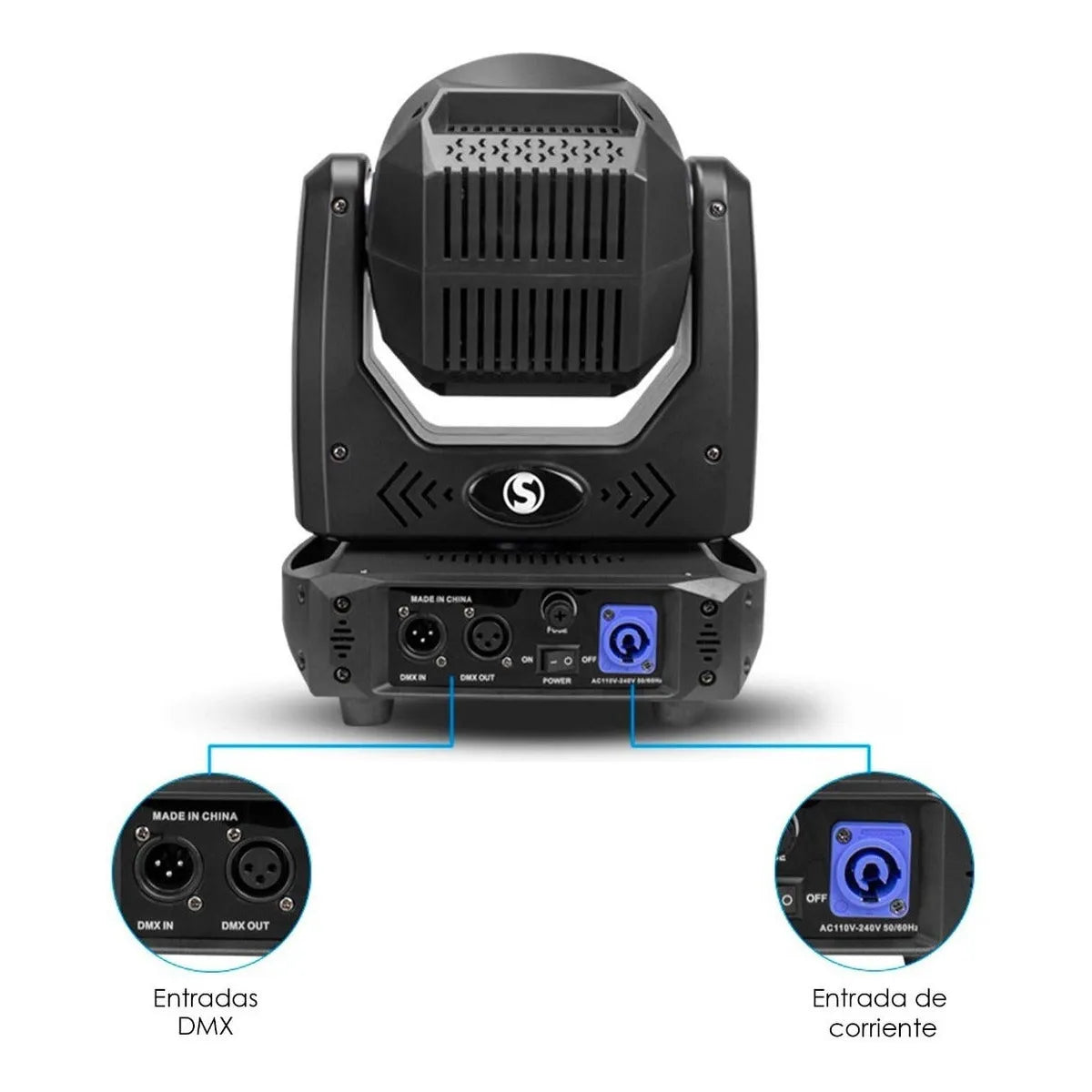 Cabeza Movil De 120w Prisma Rotatorio 7 Gobos - Steelpro